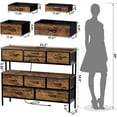 thumbnail image 2 of YEXJ  Dresser TV Stand with Charging Station and LED Lights, 55” TV Stand Entertainment Center with 9 Drawers, Steel Frame, Large Storage Chest of Drawers for Bedroom, Living Room, Rustic Brown, 2 of 8
