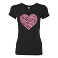 thumbnail image 2 of Wild Bobby, Pink Ribbon Heart, Breast Cancer Awareness, Women Slim Fit Junior Tee, Black, Small, 2 of 5