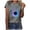 Gray, variant on Patlollav Womens Plus Size T-Shirt Sunflower Printed Round-Neck Short Sleeve Tops