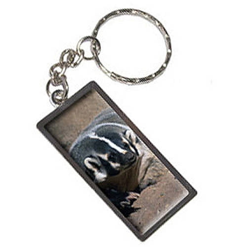 Portrait of a Honey Badger Keychain Key Ring Portrait of a Honey Badger Keychain Key Ring