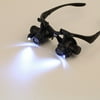 10X 15X 20X 25X LED Glasses Jeweler Watch Repair Magnifier Magnifying Double Eye Glasses Loupe Lens Measurement Tools