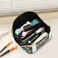 thumbnail image 2 of FORMRS Makeup Bag Travel Cosmetic Organizer for Women Fold Flat Zipper Pouch with Handle, White Shelf, 2 of 8