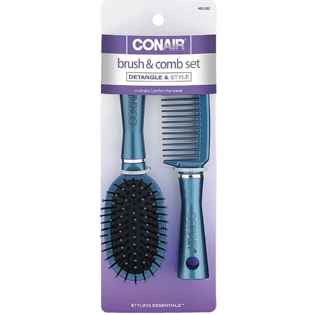 Conair Brush and Comb Set, Color May Vary 1 ea (Pack of 2) Walmart