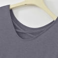 thumbnail image 6 of Women's Oversized Midi Nightgown Soft Knit Short Sleeve Pajamas Dress with Side Pockets for Daily Bedroom Loungewear Dark Gray Cotton Pajamas XL, 6 of 6