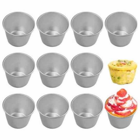 10 Pcs Muffin Tin Pan Chocolate Tin Pan Egg Tart Baking Cup Cupcake Pudding Mold