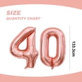 thumbnail image 2 of Rose Gold 18th/81th、21th/12th、30th/3rd、40th/4th Foil Mylar Balloons for Women Birthday Party Anniversary DecorationsStyle:Number 4+0;, 2 of 5
