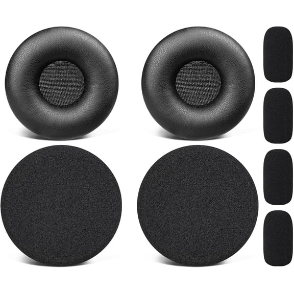 SOULWIT 3 in 1 Replacement Kit for BlueParrott B150/B250/B250XT/B250-XT Plus/B250-XTS Headsets, Ear Pad Cushions   Sponge Cover   Mic Pop Filter Foam - Black