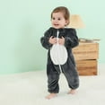 thumbnail image 5 of Hazel Tech Toddler Boys Girls Cotton Fleece Hooded Romper Jumpsuit Cosplay One-Piece Long Sleeve Warm Onesies Husky 0-36 Months, 5 of 10