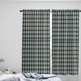 thumbnail image 4 of Green Beige Buffalo Plaid Kitchen Curtains 84 Inches Long, Farmhouse Checkered Window Curtains Panels for Bedroom/Bathroom/Nursery, Light Filtering Treatment Curtains Drapes 52"x84", 4 of 5