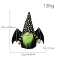 thumbnail image 4 of Muñecos de gnomo de murciélago verde de Halloween, artesanías hechas a mano, decoración de ambiente festivo (hombre), 4 of 8