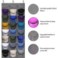 thumbnail image 2 of XKDOUS Over the Door Cap Organizer, 24 Pockets Baseball Hat Rack Hanging Hat Organizer, Hat Holder Over Door Cap Storage with 3 Hooks, Gray, 2 of 8