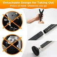 thumbnail image 5 of IHOMEPARK Black Patio Door Security Bar for Home Apartment, 19 to 52 inches Adjustable, 2 in 1 Door Stoppers Barricade Security Bar ( 1 Pack), 5 of 6