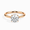 Rose Gold, variant on 925 Sterling Silver Round Solitaire Moissanite Engagement Ring for Women