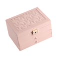 thumbnail image 2 of KLKCMS Jewelry Box 2 Layers Multifunctional Jewelry Case for Rings Trinkets Glasses Pink, 2 of 9