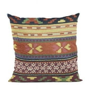 Multi Color Unique Lanes Border Luxury Throw Pillow - 20 x 26 in. Standard Size