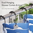 thumbnail image 3 of 12 Pcs Shower Curtain Hooks, Metal Shower Curtain Rings Rust Proof, Double Sided Shower Curtain Hooks for Shower Curtain Liner Smooth, 3 of 7
