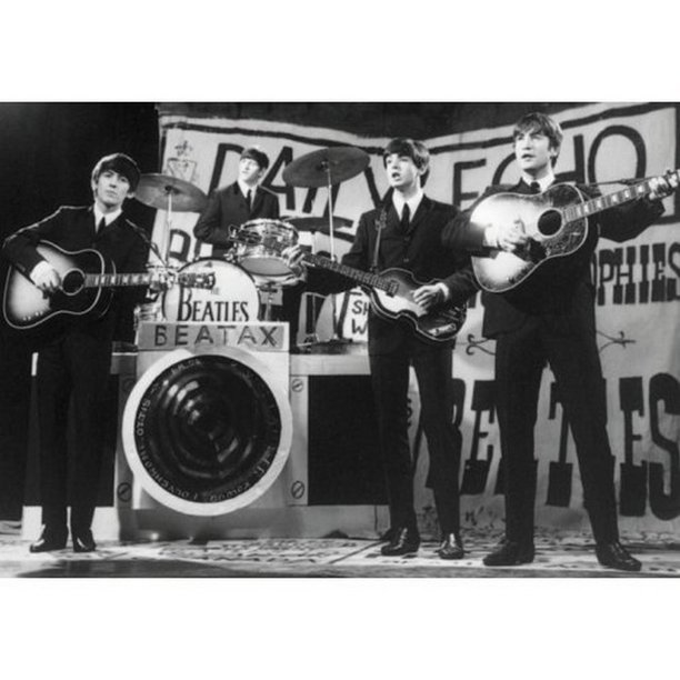 The Beatles - Tarjeta Postal Daily Echo Diseño Estándar (Negro, Blanco)