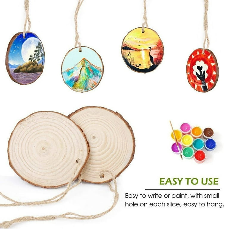  MAGICLULU 3pcs Painting Board Wooden Rounds for Crafts Writing  Coasters Blank Wood Slices Wood Sign Unfinished Wood Circles Craft Wood  Tree Bark Kids Cds DIY Wood Slices Log Decorate Child