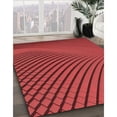 thumbnail image 3 of Ahgly Company Tapis d'Intérieur Lavables en Machine, Rectangle Rouge Transitionnel, 4' x 6', 3 of 7