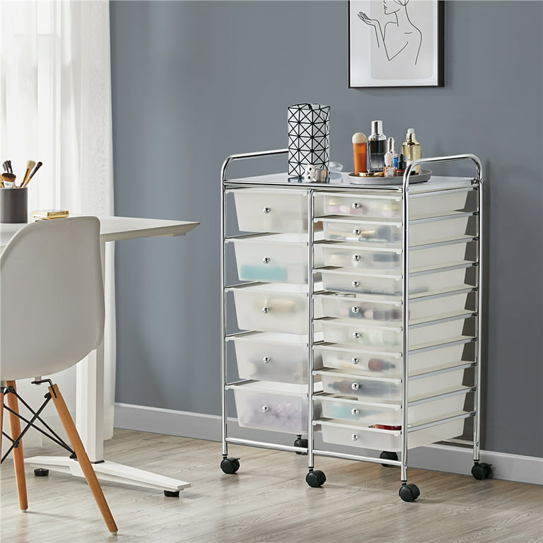 15 Drawers Rolling Storage Cart Organizer – Quick Ship Office