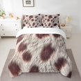 thumbnail image 2 of YST Western Cowhide Comforter Set, 7-Piece, Brown Fur Hair Bedding, King, 2 of 5