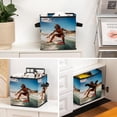 thumbnail image 6 of Surfing in Summer Foldable Cube Organizer with Handle for Clothes Storage Basket, 10.8"x10.5"x10.6", Large Capacity, 6 of 6