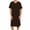 Z7#Brown, variant on Yaoyar Mens Nightshirt Cotton Nightgown V Neck Short Sleeve PJ Soft Long Sleepwear Loose Pajamas Sleep Shirt Blue 2XL