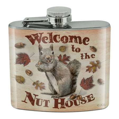 

Welcome to Nut House Crazy Stainless Steel 5oz Hip Drink Kidney Flask