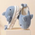 thumbnail image 2 of NEW Cute Whale Cotton Slippers Female Winter Couple Indoor Home Plush Slippers!ZZ35, 2 of 5