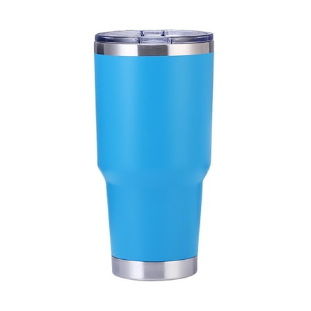 

Muka 30 Oz. Stainless Steel Tumbler Durable Powder Coated Insulated Travel Cup-Sky Blue