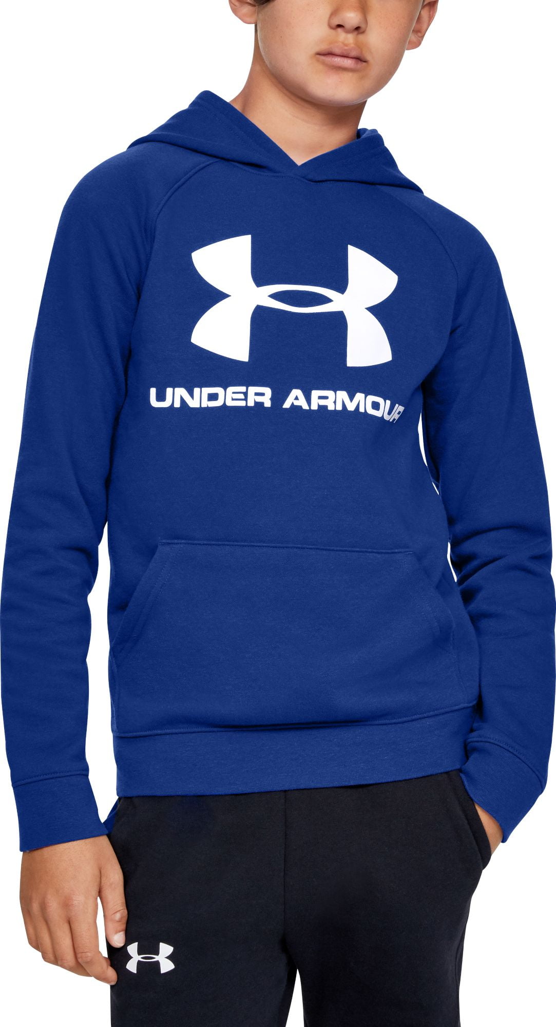 YMD 9-10 - Sky Blue Under Armour Kid's UA Titan Fleece Hoodie 