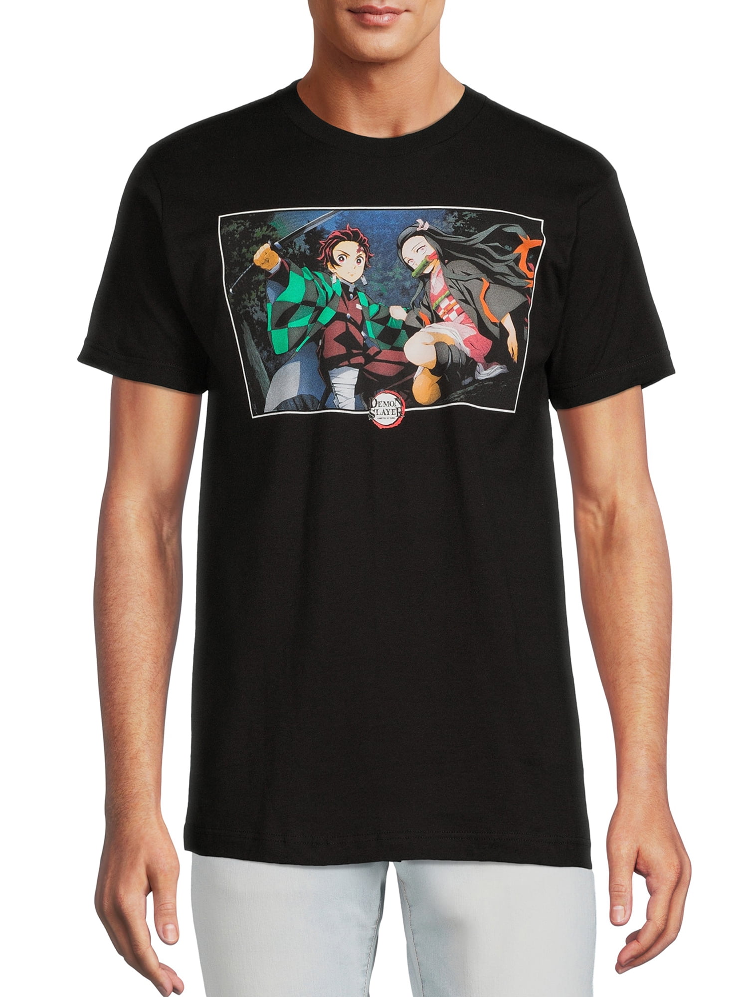 Demon Slayer Men's Graphic Tee with Short Sleeves