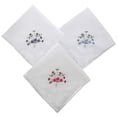 thumbnail image 1 of Miangastore Women Floral Handkerchief Cotton Assorted Color 3Pcs 11In Square, 1 of 8