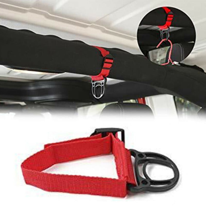 Upper Bound Jeep Wrangler Coat Clothes Hanger Utility Hook and Strap fits on Sports Bar Roll Bar 