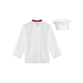 thumbnail image 4 of Mufeng Unisex Adult Chef Work Uniform Long Sleeve Chef Jacket with Hat for Baking Western Restaurant Red 3XL, 4 of 7