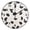 Black, variant on 9.84in Black Geometric Pattern PVC Canvas Wall and Table Clock with Canvas Texture, Black or Gold Hands