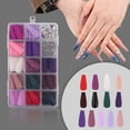 thumbnail image 4 of Length Press on Nails, Reusable Full Cover False Nails Kits, Artificial Nails Design for Women Girls, Glue on Nails Nails for Nail Art, 4 of 5