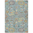 thumbnail image 2 of Addison Rugs Chantille Indoor/Outdoor Transitional Floral Teal Machine Washable Rectangle Rug, 5' x 7'6", 2 of 8