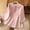 Pink, variant on Floleo Women Mandarin Collar Frog Knot Embroidery 3/4 Sleeve Blouse, Ladies Textured Solid Loose Pullover Top, Soft Breathable Spring Summer Daily Vacation Literary Casual Shirt (Green,M)