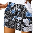 thumbnail image 3 of QATAINLAV Womens 5 Inch Summer Bermuda Shorts Trendy Hawaiian Tropical Print Pajama Shorts Casual Drawstring Lounge Short Pants with Pockets Multicolor S Birthday Gifts, 3 of 6
