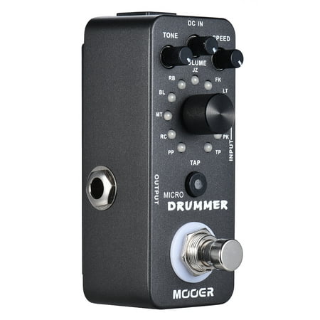 MOOER MICRO DRUMMER Digital Drum Machine Guitar Effect Pedal With Tap Tempo Function True Bypass Full Metal
