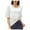 White, variant on RYRJJ Women's Short Sleeve T Shirts Summer Crewneck Workout Shirts Quick Dry Tie Front Side Slit Running Yoga Athletic Tops(Black,L)