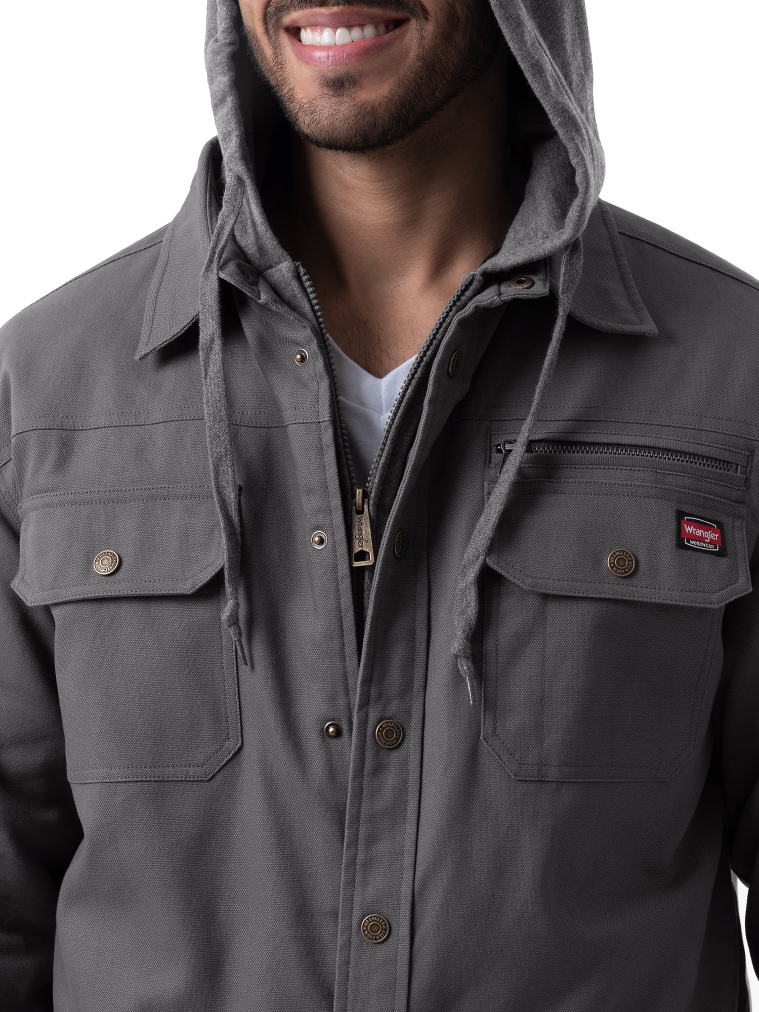 Wrangler Workwear Men's & Big Men's Quilted Lined Shirt Jacket, S-5XL -  
