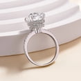 thumbnail image 2 of Veda Jewel 1.8 Ct Cushion Cut Lab Created Diamond Solitaire Ring - Double Hidden Halo Design in 14K White Gold Plated - Perfect Engagement Ring for Women - Elegant Symbol of Love and Lasting Beauty, 2 of 3