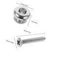 thumbnail image 2 of FELTECHELECTR 30Ud Cierres Antideslizantes Para Correa De Guitarra Con Tornillos En Color Plata, 2 of 6