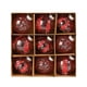 thumbnail image 1 of Kearding 9x Juego de adornos navideños destrozados Adornos para árboles de Navidad con brillo y brillo Kits de decoración para fiestas Estilo 1, 1 of 6