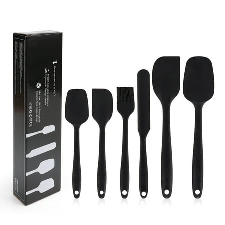 

Silicone kitchenware 6-piece set cream integrated scraper spatula oil brush size scraper set