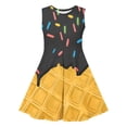 thumbnail image 5 of Piuwrlz Girls Summer Dresses Girl Casual Play Dresses Crew Neck Pleated Skirts Black Size 13 Years, 5 of 8