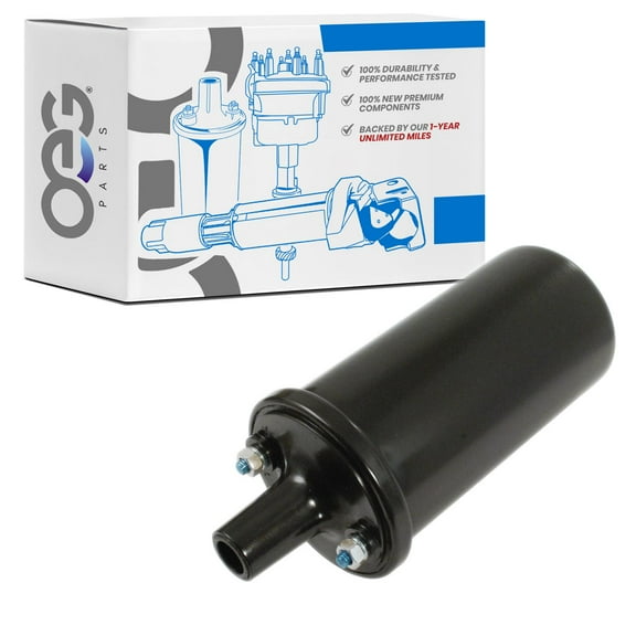 OEG Parts New Ignition Coil With Internal Resistor 3 OHM 12V 12 Volt Universal 35K Voltage Output Spark Coil Plug