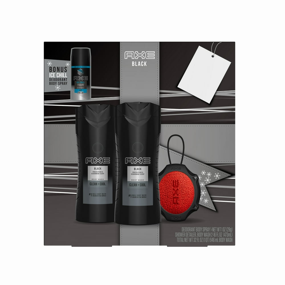 (13 Value) AXE 4pc Black Holiday Gift Set (2 x Bodywash